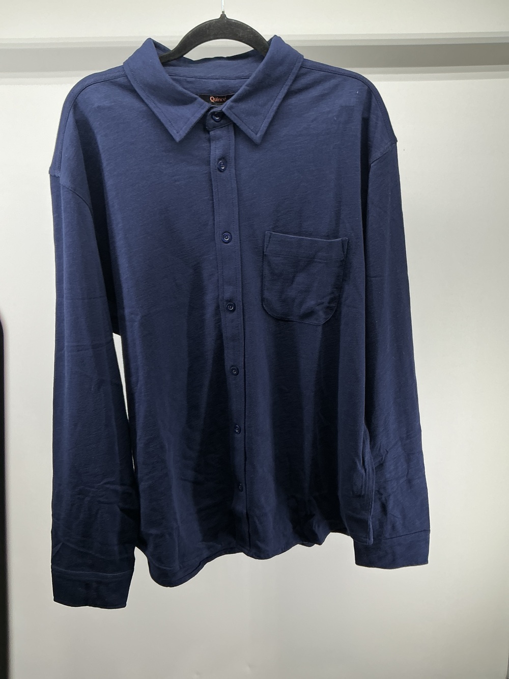 100% Organic Cotton Slub Long Sleeve Button Up Shirt